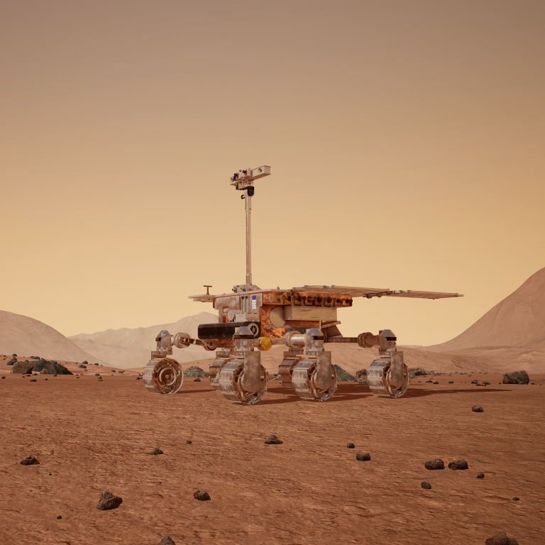 Exomars Rover depicted in Virtual Reality
